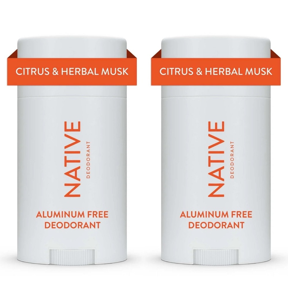 Set of 2 Native Citrus & Herbal Musk Deodorant aluminum free